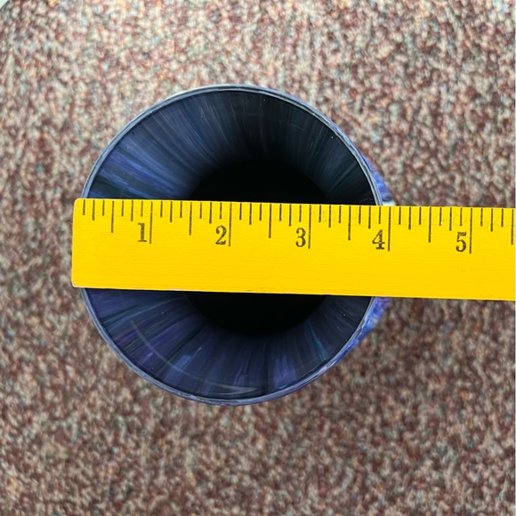 Multi-Color Pour Painted Glass Vase with Resin Topcoat - Handmade - Picture 10 of 10